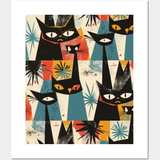 Mid-Century Cat Real Estate Posters and Art